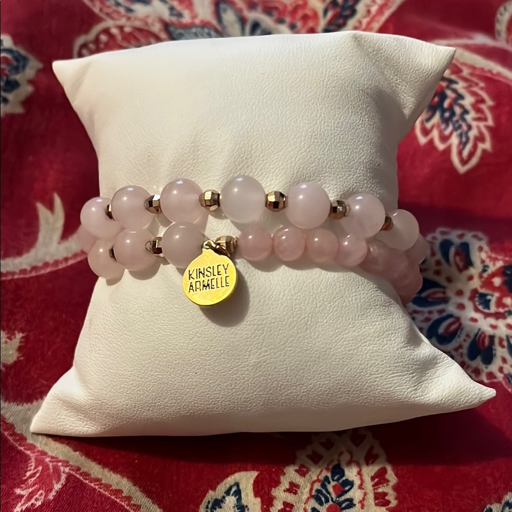 Kinsley Armelle Pink Beaded Bracelet